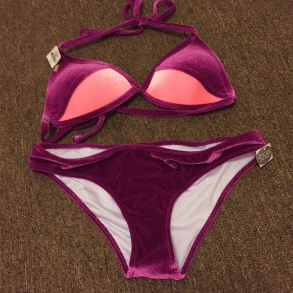 PINK Victoria's Secret Other - Victoria’s Secret velvet large bikini
